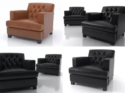 Hammercap Middle Armchair 3D model