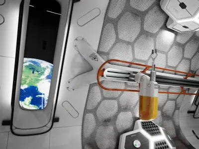 Sci-fi Spacecraft Interior Low-poly 3D model