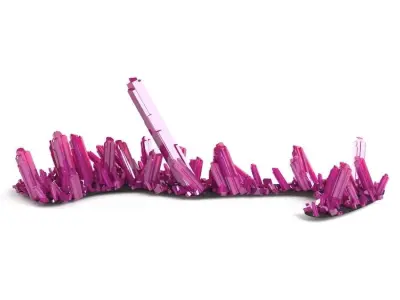 Crystal Diamond Emerald Field Low poly Low-poly 3D model