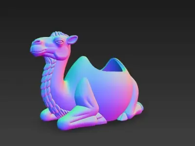 Desert Sun Camel Planter  3D Printable Oriental Organizer 3D print model