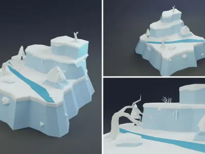 Low Poly Worlds Islands Exteriors Pack Low-poly 3D model