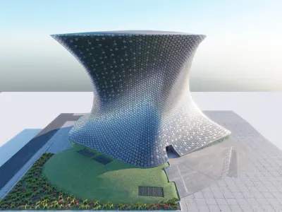 Soumaya Museum Low-poly 3D model