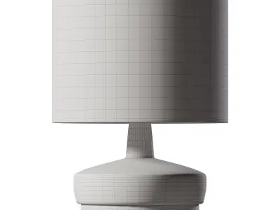 Wood  Ceramic Table Lamp 3D model