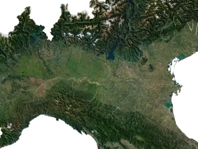 Italy Terrain 3D Map 3D model