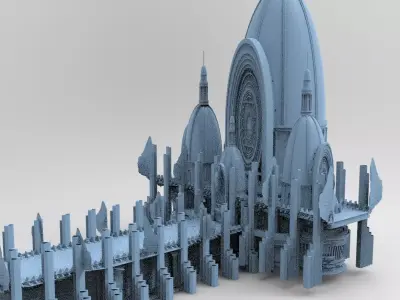 Sci Fi Steampunk Emperor Bridges  3D model