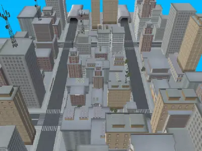 City Pack Low-poly 3D model 2