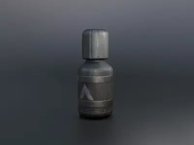 Sci-fi test bottle Low-poly 3D model