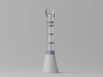 Aspire Tower Qatar Doha Landmark 1 Low-poly 3D model
