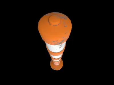 Traffic cone Low-poly 3D model 36