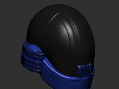 High quality scifi helmet high poly sculpt 3d printable 3D model buy