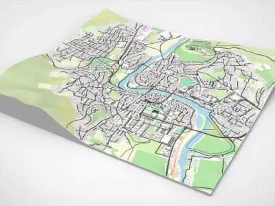 Cityscape Trebinje Bosnia and Herzegovina 3D model