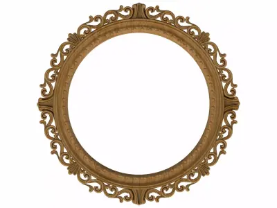 Carved picture frame STL 3D model 134