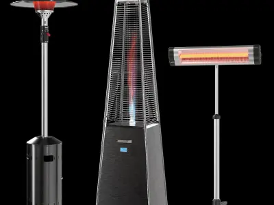 Outdoor heaters 3D model