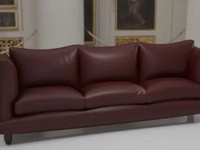 The comfortable furniture in living room 3D model 3D model