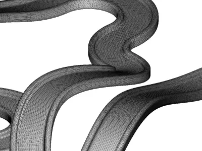 Plastic Premium Complex Racetrack Toy 3D model