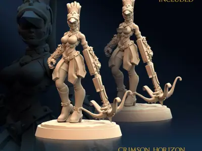 Archer Crimson Horizon Executioner Nude and Normal Set x6 3D print model