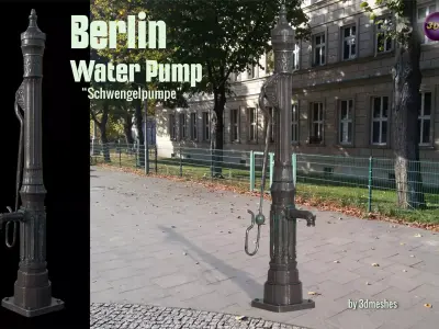 Levelling pump - Fridrichshain - PBR lowpoly Low-poly 3D model