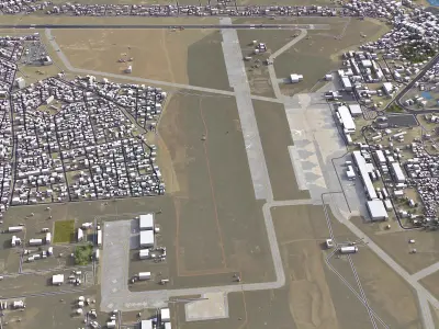 Dakar - Airport - DKR Low-poly 3D model