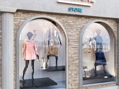 store-03 shop window for la vissine 3D model