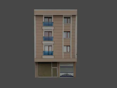 Architectural Building-8 Free low-poly 3D model