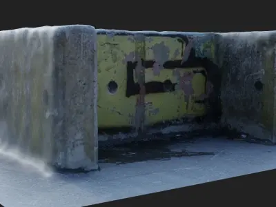 Barrier concrete H 3D model
