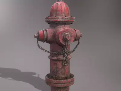 Fire Hydrant  Low-poly 3D model