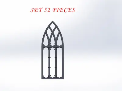 SET OF GOTHIC WINDOWS 3D print model