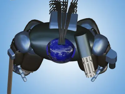 Cyraxz Mech Sync AI 001 First Generation Mechanic Robot 3D model