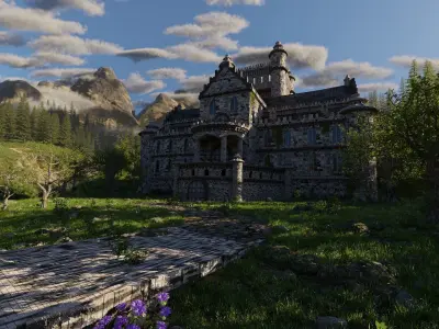 Mansion Scene 3D model