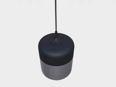 Black Hanging Lamp Low-poly 3D model