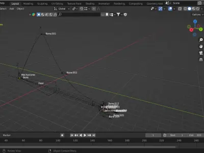 Drawbridge mechanism made in Blender Low-poly 3D model