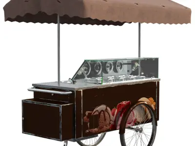 ISA Carapine Ice Cream Cart 3D model