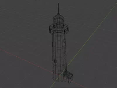 Stylized Lighthouse Low-poly 3D model