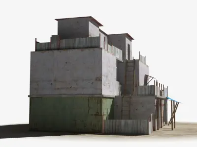 Slum x22 Low-poly 3D model purchase
