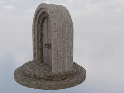 Old Door Low-poly 3D model