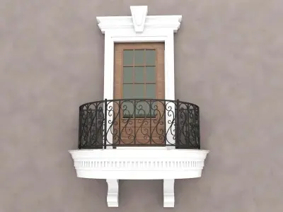 Balcony Door 2 3D model