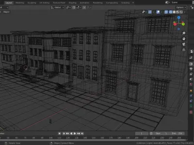 Low poly Buildings and Assets Free low-poly 3D model