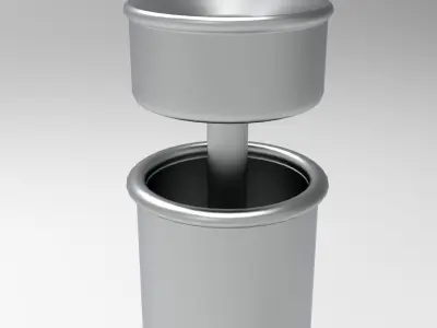 Floor Ashtray Low-poly 3D model