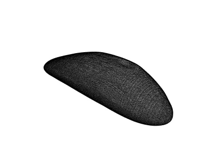 Smooth Grey River Stone 3D Low-poly 3D model