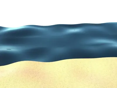 Beach 3D model