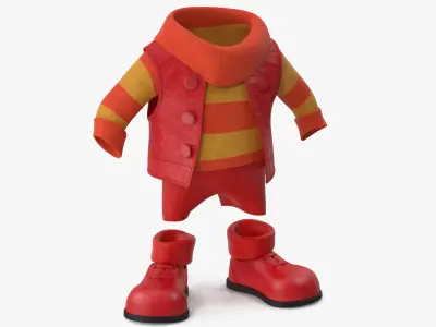  Cartoon Costume Red 