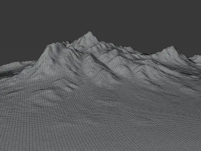 Mountain Range 3D Model 3D model