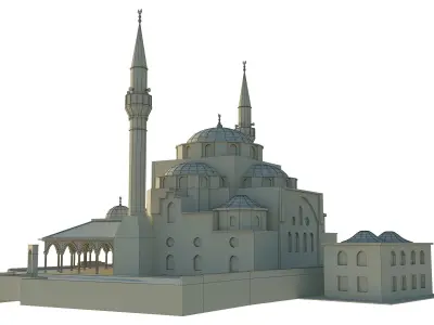 Mihrimah Sultan Mosque Low-poly 3D model