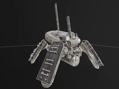 Quadrupedal Scout Mech Low-poly 3D model