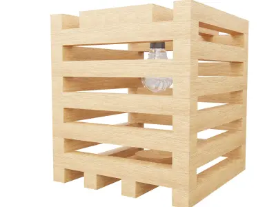 WOODEN LAMP 3D model purchase