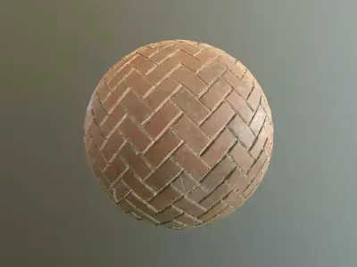 Brick Floor PBR Texture