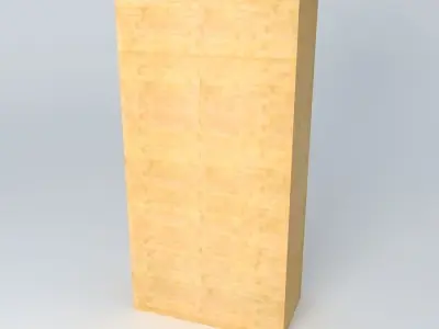 Cuboard Wardrobe DOORS HSU2D 22 12 BRW Milano Oak 3D model