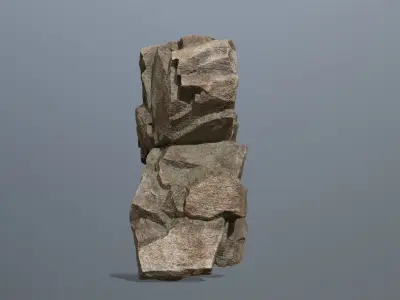 Rocks rock sculpture Low-poly 3D model