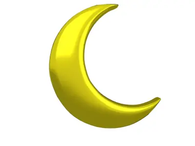 Cartoon Moon v1 011 Low-poly 3D model