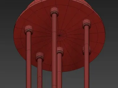Six Light Chandelier 3D model